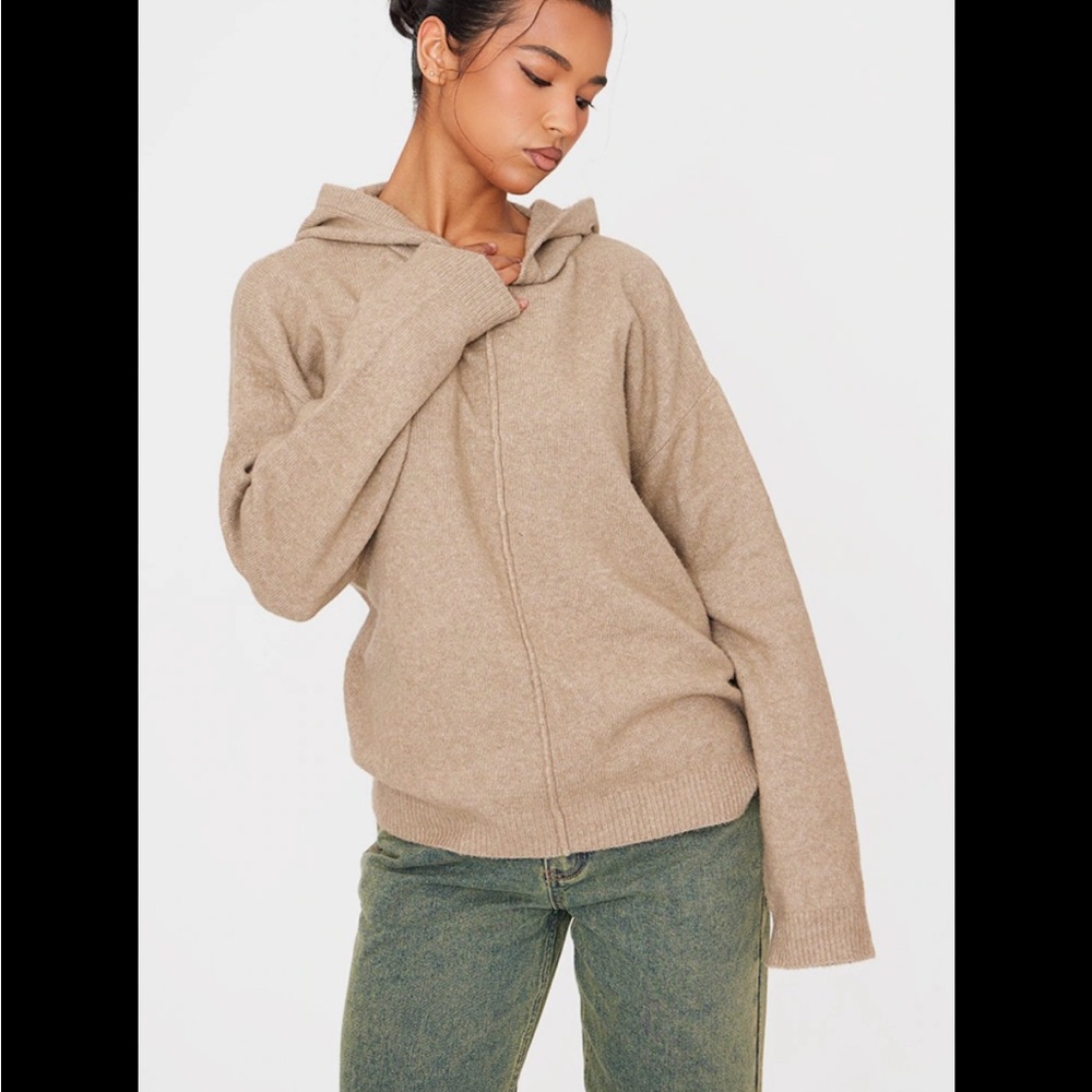 Pretty Little Things Light Cocoa Hoodie XS -oversized